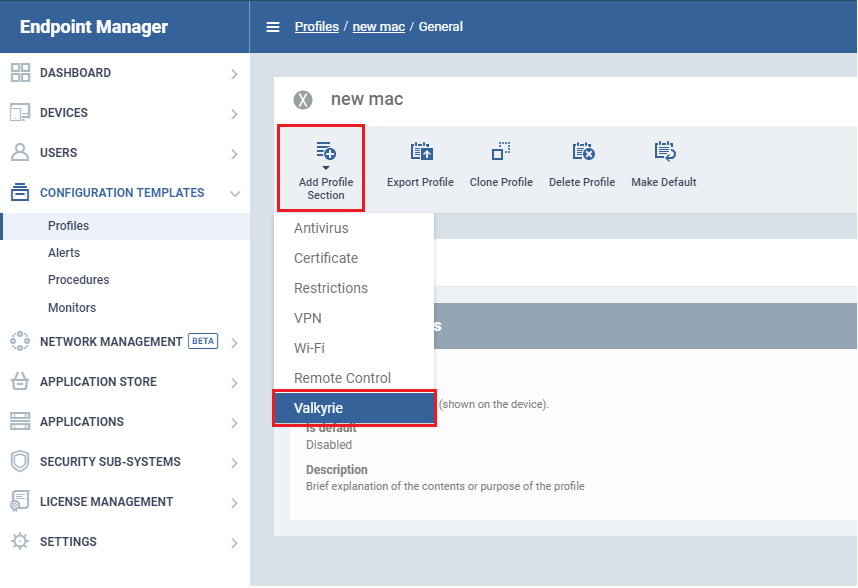 How to configure Valkyrie in Windows, MAC and Linux profiles