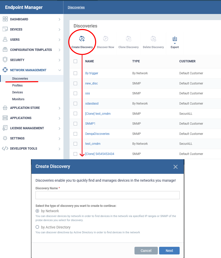 SNMP Device Details Interface, Internet Protection, Endpoint